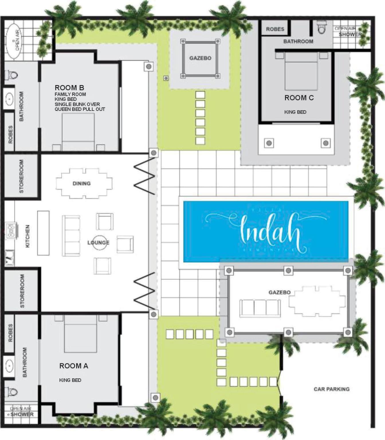 סמיניאק Beautiful Villa Indah מראה חיצוני תמונה